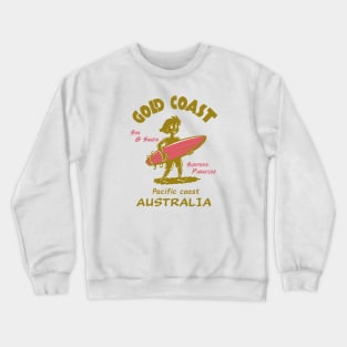 Gold coast Funny Surf Silhouette Crewneck Sweatshirt